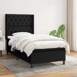 vidaXL Sommier à lattes avec matelas 80x200 cm - Noir