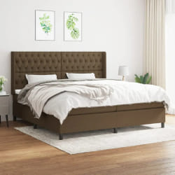 VIDAXL Sommier Marron foncé 200x200 cm Tissu
