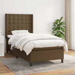 vidaXL Sommier à lattes avec matelas 80x200 - Marron foncé