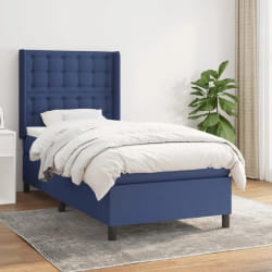 VidaXL Sommier à lattes avec matelas 90x200 cm - Bleu