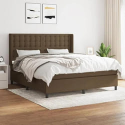 vidaXL Sommier à lattes de lit avec matelas Marron foncé 160x200 cm - 160 x 200 cm