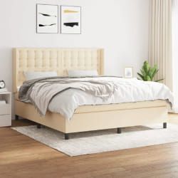 VIDAXL Sommier à lattes avec matelas - Crème