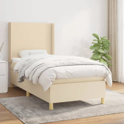vidaXL Sommier à lattes avec matelas 80x200 cm Crème