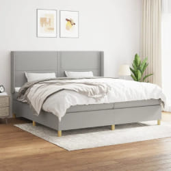 vidaXL Sommier à lattes de lit Gris clair 200x200