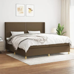 VIDAXL Lit à sommier - Marron foncé 200x200
