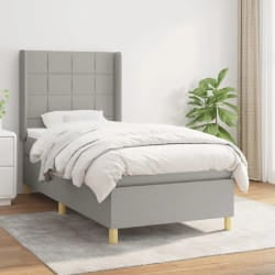vidaXL Lit 100x200 cm Gris clair