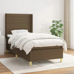 vidaXL Sommier à lattes de lit Marron foncé 90x190