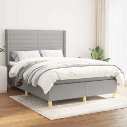 VidaXL lit et matelas 140x200 gris