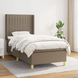 VIDAXL Cadre de lit - Taupe 90x190 cm Tissu