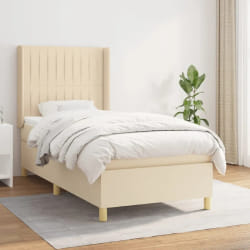 VIDAXL Sommier à lattes avec matelas - Crème