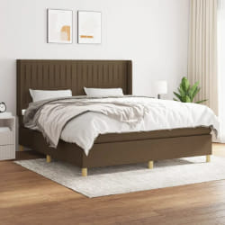 vidaXL Sommier à lattes de lit avec matelas Marron foncé 180x200 cm - 180 x 200 cm
