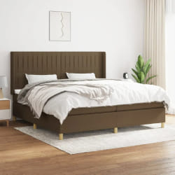 vidaXL Sommier à lattes avec matelas 200x200 cm Marron foncé