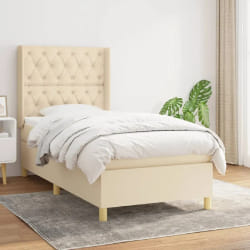 vidaXL Sommier tapissier Crème 80x200 cm