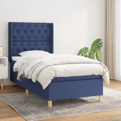 VIDAXL Sommier à lattes Tissu - Bleu 80x200 cm