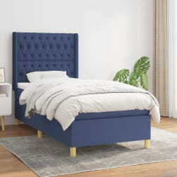 Sommier à lattes avec matelas VidaXL - Bleu 90x200 cm
