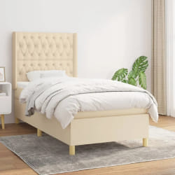 vidaXL Sommier et matelas - Crème 100x200 cm