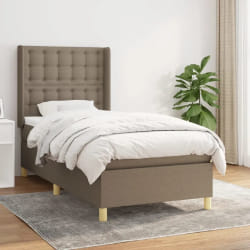 VIDAXL Sommier à lattes avec matelas - Taupe 100x200 cm