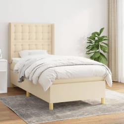 vidaXL Sommier à lattes 100x200 - Crème