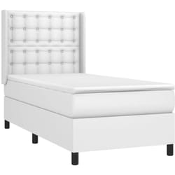 Vidaxl - Sommier À Lattes De Lit Avec Matelas Blanc 80x200 Cm Similicuir