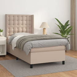 Sommier À Lattes De Lit Avec Matelas Cappuccino 80x200 Cm Vidaxl
