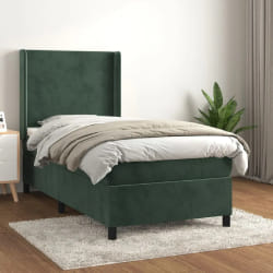 VIDAXL vidaXL Sommier à lattes de lit et matelas Vert foncé 80x200 cm