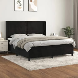 vidaXL Sommier à lattes et matelas 180x200 cm - Noir