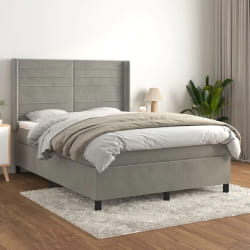 vidaXL Sommier à lattes de lit 140x200 cm - Gris clair