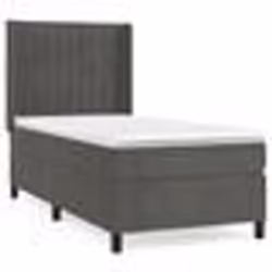 vidaXL Sommier à lattes de lit et matelas Gris foncé 80x200 cm Velours - 80 x 200 cm