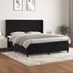 vidaXL Sommier à lattes de lit et matelas Noir 160x200 cm Velours - 160 x 200 cm