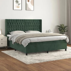 vidaXL Sommier à lattes et matelas 180x200 cm Velours