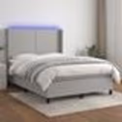 vidaXL Sommier à Lattes de Lit avec Matelas et LED Lit Rembourré Lit Double Lit Adulte de Chambre à Coucher Intérieur 3138149