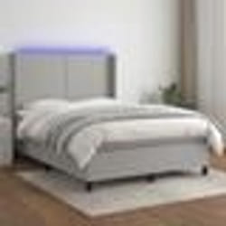 vidaXL Sommier à Lattes de Lit avec Matelas et LED Lit Rembourré Lit Double Lit Adulte de Chambre à Coucher Intérieur 3138149