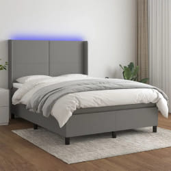 VIDAXL Sommier - Gris foncé 140x200 cm