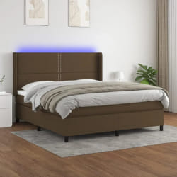 vidaXL Sommier à lattes avec matelas LED 180x200 cm