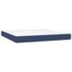 vidaXL Sommier à lattes de lit matelas et LED Bleu 180x200 cm Tissu - 180 x 200 cm
