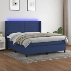 vidaXL Sommier LED 160x200 cm - Bleu