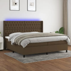VIDAXL LED Marron foncé 200x200 cm