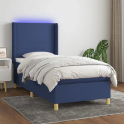 VidaXL Sommier à lattes LED avec matelas 100x200 - Bleu