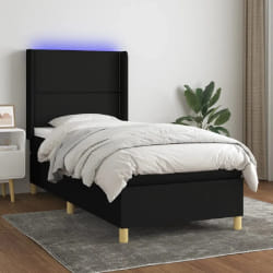 VIDAXL vidaXL Sommier à lattes LED 100x200 cm - Noir