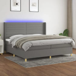 vidaXL Sommier à lattes LED - Gris foncé