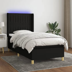 VIDAXL LED Tissu Noir 100x200 cm