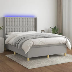 VidaXL Sommier à lattes 140x190 - Gris clair