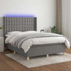 vidaXL - Gris foncé 140x190 cm