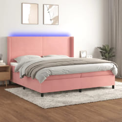 vidaXL Sommier Rose 200x200 cm