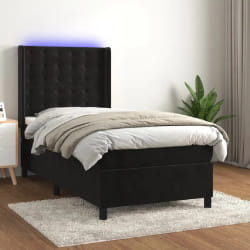vidaXL Sommier à lattes 90x200 Noir