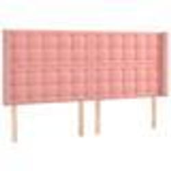 vidaXL Sommier à lattes de lit matelas et LED Rose 180x200 cm Velours - 180 x 200 cm