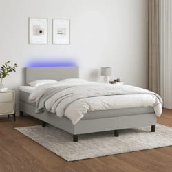 vidaXL Sommier - Gris clair 120x200 cm