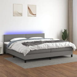 vidaXL Sommier Gris foncé 200x200 cm