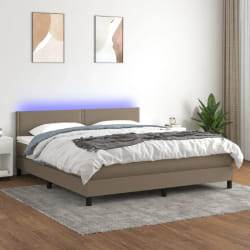 vidaXL - Taupe LED 180x200 cm