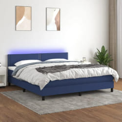 VidaXL Lit avec matelas et LED - Bleu